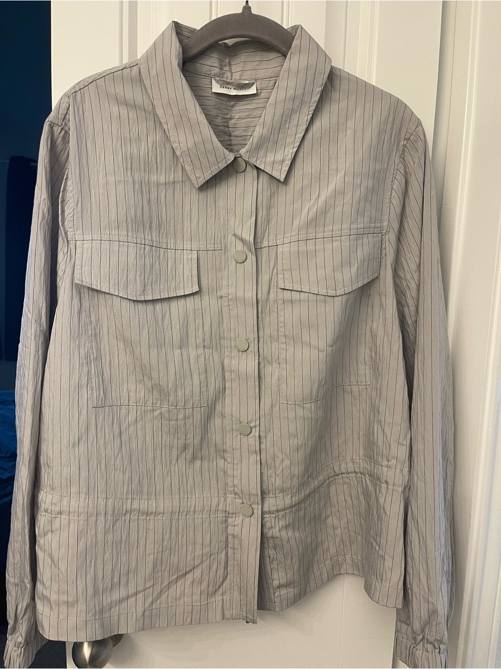 Gerry Weber Light Gray Pinstripe Utility Jacket